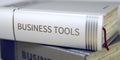 Book Title on the Spine - Business Tools. 3D.