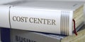Book Title on the Spine - Cost Center. 3D Render. Royalty Free Stock Photo