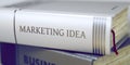 Book Title on the Spine - Marketing Idea. 3D. Royalty Free Stock Photo