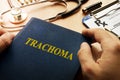 Book with title Trachoma. Royalty Free Stock Photo