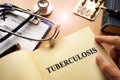 Book with title Tuberculosis. Royalty Free Stock Photo