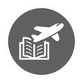 Book, travel, study icon. Gray vector sketch.65