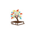 Book tree logo Royalty Free Stock Photo