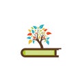 Book tree logo Royalty Free Stock Photo