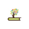 Book tree logo Royalty Free Stock Photo