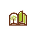 Book tree logo Royalty Free Stock Photo