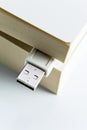 Book with USB plug Royalty Free Stock Photo