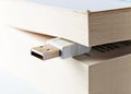 Book with USB plug Royalty Free Stock Photo