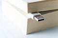 Book with USB plug Royalty Free Stock Photo