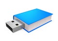 Book with USB Plug Royalty Free Stock Photo