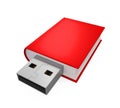 Book with USB Plug Royalty Free Stock Photo