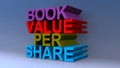 Book value per share on blue Royalty Free Stock Photo