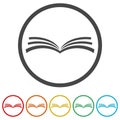 Book vector icon, 6 Colors Included Royalty Free Stock Photo