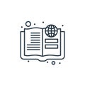 book vector icon. book editable stroke. book linear symbol for use on web and mobile apps, logo, print media. Thin line Royalty Free Stock Photo
