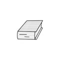 Book thin line icon. book Hand Drawn thin line icon Royalty Free Stock Photo