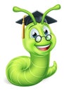 Book Worm Graduate Cartoon Royalty Free Stock Photo