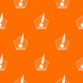 Book writer pattern vector orange