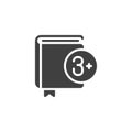 Book for 3-year-olds vector icon