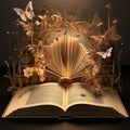 Bookbinding Imaginarium: Crafting Worlds Between Pages Royalty Free Stock Photo