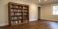 Bookcase in empty room Royalty Free Stock Photo
