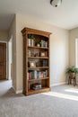 Bookcase in empty room Royalty Free Stock Photo