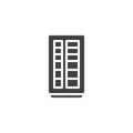 Bookcase furniture vector icon