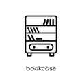 Bookcase icon from Furniture and household collection. Royalty Free Stock Photo