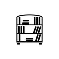 Bookcase icon on white Royalty Free Stock Photo