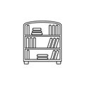 Bookcase icon on white Royalty Free Stock Photo