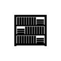 Bookcase icon on white Royalty Free Stock Photo