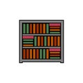 Bookcase icon on white Royalty Free Stock Photo