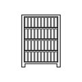 Bookcase icon on white Royalty Free Stock Photo