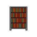 Bookcase icon on white Royalty Free Stock Photo