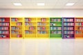 Bookshelf interior book literature textbook library public education shelf shop row bookcase knowledge information Royalty Free Stock Photo