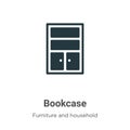 Bookcase vector icon on white background. Flat vector bookcase icon symbol sign from modern furniture and household collection for Royalty Free Stock Photo