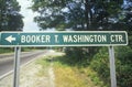 Booker T. Washington Ctr. sign Royalty Free Stock Photo