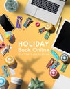 Booking A Holiday Trip Online Travel Concept