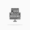 Booking icon. Solid Glyph style Royalty Free Stock Photo