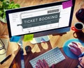 Booking Ticket Online Flight Travel Concept