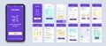 Booking UI smartphone interface vector