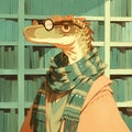 Bookish Alligator, Charming and Quirky.