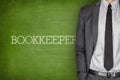 Bookkeeper on blackboard Royalty Free Stock Photo