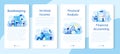 Bookkeeper mobile application banner set. Professional accountant Royalty Free Stock Photo