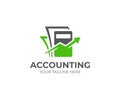 Bookkeeping logo template. Accounting vector design