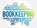 Bookkeeping word cloud collage, business concept background