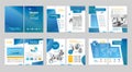 Booklet, brochure, business profile, product catalogue layout design. Template include cover, back and inner pages.