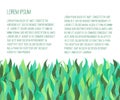 Booklet layout with watercolor green grass.