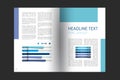 Booklet page layout. Minimalistic magazine, brochure, flyer, annual report template.