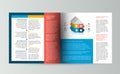 Booklet page. Magazine layout for infographics.