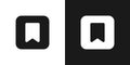 bookmark black and white icon set vector Royalty Free Stock Photo